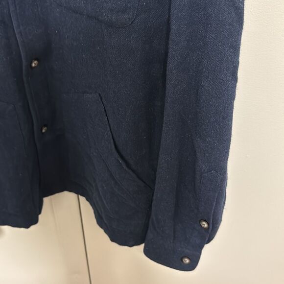 Haupt Ecologic Navy Men’s Brushed Cotton Shirt Jacket. Size Large. - Picture 3 of 9